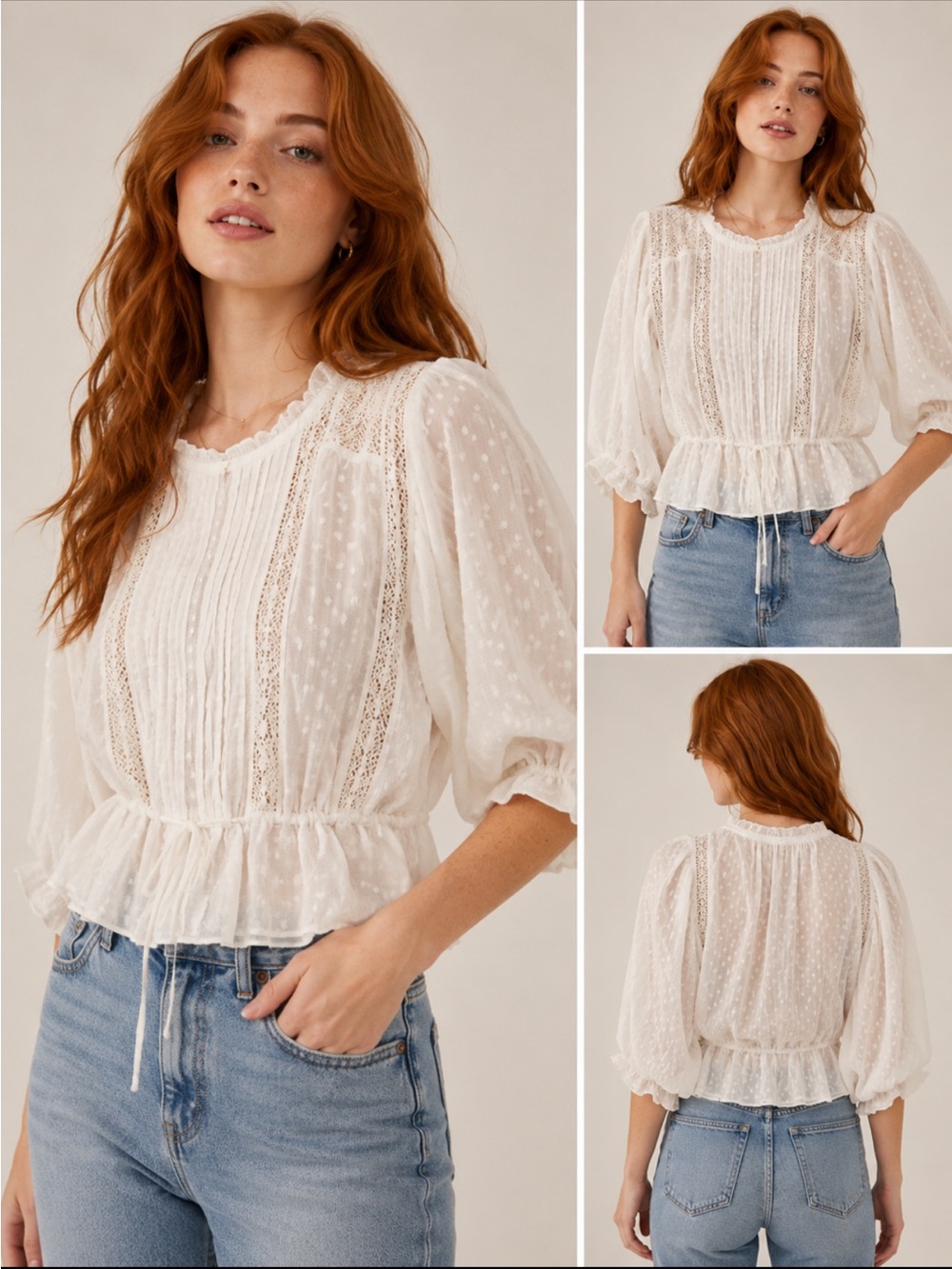 Rebecca Taylor Women’s 2 Bohemian Lace Blouse Romantic Feminine Designer Classic